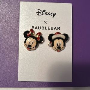 Baublebar pierced Mickey and Minnie Christmas earrings